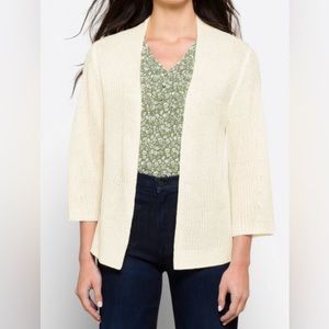 Pink Clover Danielle Open Cardigan Small off white